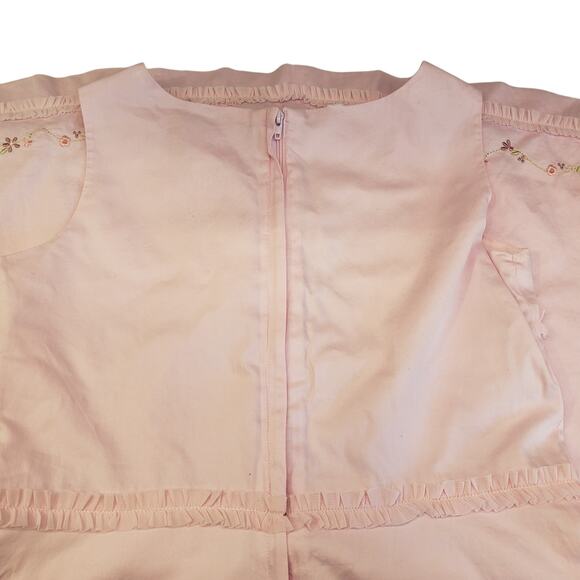 American Girl Petal Pink Floral Ruffle Dress Size 12 PINK 100% Cotton Retired - Picture 9 of 14